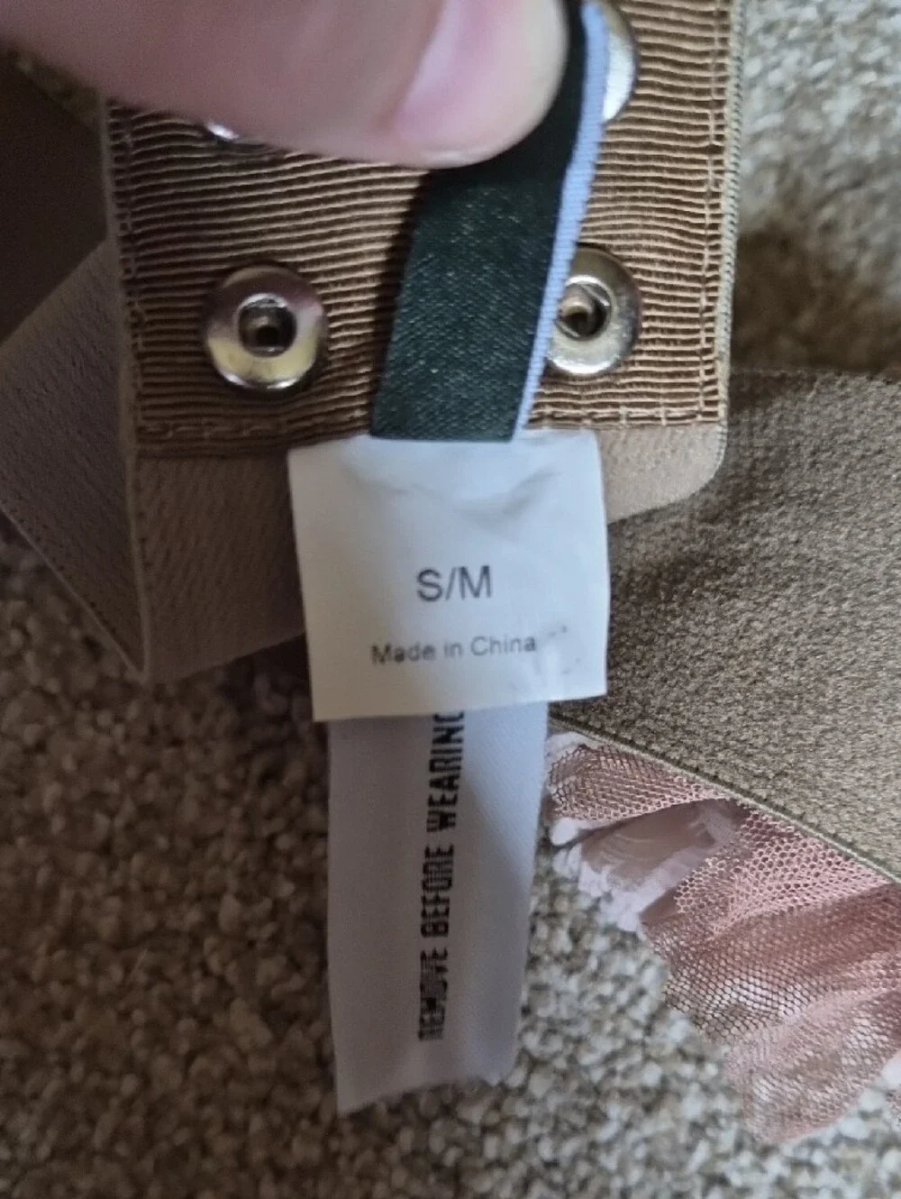 NWOT J. Crew Blush and Ivory Floral Stretch Waist Belt Sz S/M